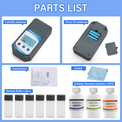 Torbidimetro digitale portatile 0-1000 NTU ±0,8% di accuratezza