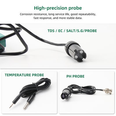 Smart Tuya Wifi Digital PH Meter with Data Logger Function and 6 in 1 TDS.EC.PH.Salinity.G.S.Temp for Hydroponics