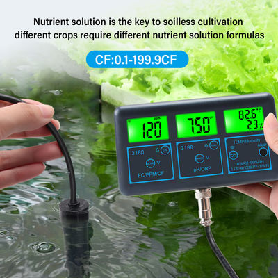 Online Digital PH Tester with 0.01-14.00pH Measuring Range -1200mV~+1200mV ORP and 0.1℃-80.0℃ Temperature Multi Function Water Quality Monitor