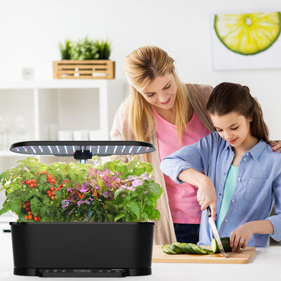 15 Pods Sistema di idroponica intelligente con LED a spettro completo e circolazione intelligente dell'acqua per le piante indoor