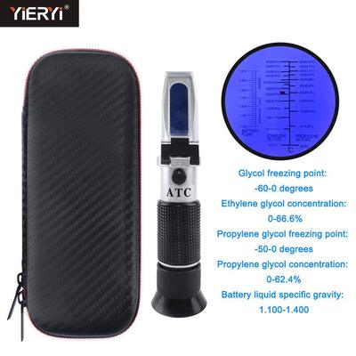 Rifrattometro portatile 0-66,6 Brix con alta precisione 0,01% per test di glicole etilenico e propilenico