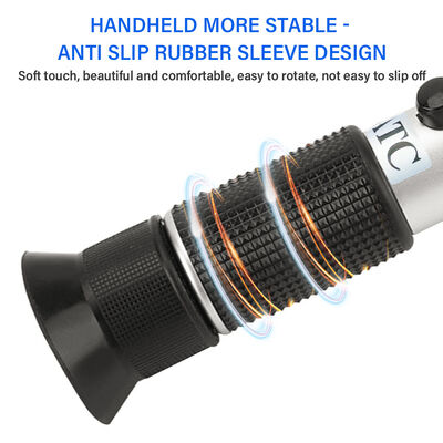 Rifrattometro Brix portatile con intervallo 0-40% Brix e compensazione automatica della temperatura per la misurazione di mosto di vino e zucchero