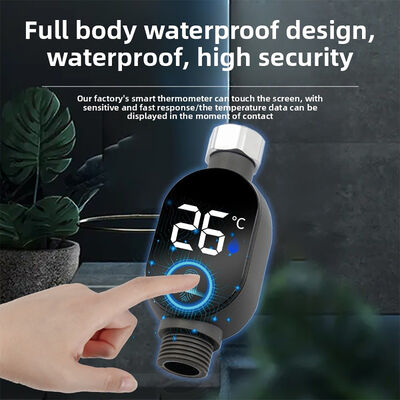 Termometro da doccia intelligente YIERYI con display digitale a LED e avvisi di temperatura codificati a colori per la sicurezza del bagno, non richiede batterie