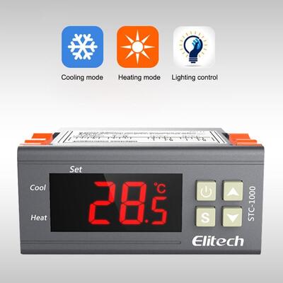 STC-1000 Termostato Digitale Regolatore di Temperatura con Display LCD Risoluzione 0.1°C e Allarme Alta Temperatura