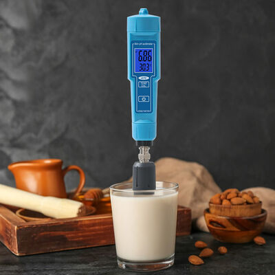 Misuratore di pH digitale 2 in 1 con display a LED e precisione di 0,01 pH per pelle, frutta e carne