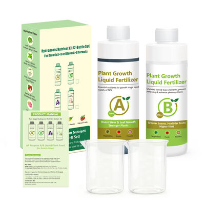 Kit di fertilizzanti liquidi e nutrienti idroponici da 250 ml ad alta precisione per la fase di crescita vegetativa