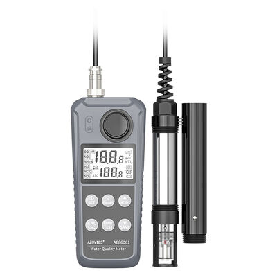 Meditore di qualità dell'acqua multiparametrale digitale AE86061 6 in 1 con compensazione automatica della temperatura e risoluzione di 0,1 mg/L per allevamenti di gamberetti