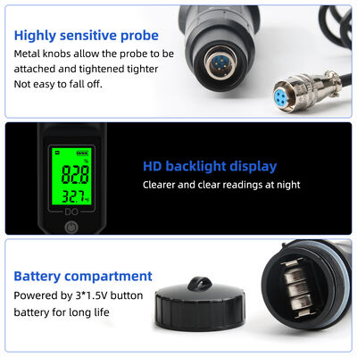 Misuratore portatile di ossigeno disciolto a penna con accuratezza di 0,1 mg/L e ATC per acquari e itticoltura