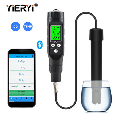 Smart Bluetooth Dissolved Oxygen Meter con alta precisione 0.1mg/L e sonda staccabile per l'idroponica e il trattamento dell'acqua
