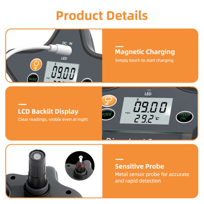 Misuratore di ossigeno disciolto Bluetooth intelligente con intervallo 0~20 mg/L e ricarica magnetica per acquacoltura e laboratori