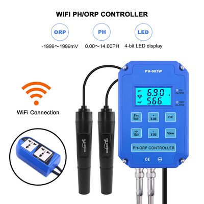 Controller PH ORP Redox Wifi con Sonda Sostituibile per Doppia Misurazione in Acquario e Idroponica