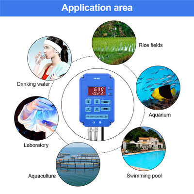 Controller pH ORP digitale 2 in 1 con elettrodi BNC sostituibili e uscita relè di alimentazione 110V/220V per acquari, idroponica, piscine, spa
