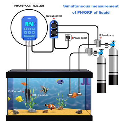 Controller PH ORP Redox Wifi con Sonda Sostituibile per Doppia Misurazione in Acquario e Idroponica