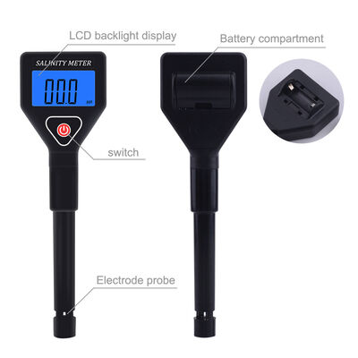 Misuratore di salinità digitale portatile con intervallo di misurazione 0~199,9 ppt e compensazione della temperatura