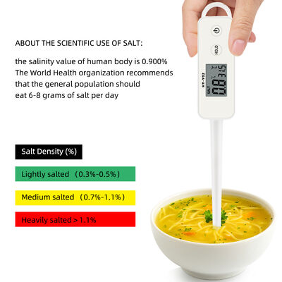 LCD Display Digital Salinity Meter with 0.1%~5% Measuring Range for Fish Farming and Drinking Water Testing