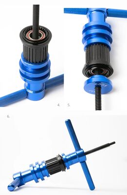 Kit utensili universali per la rimozione della pressa per cuscinetti per biciclette 18 pezzi Set di lega di alluminio per la manutenzione della sospensione del cuscinetto inferiore