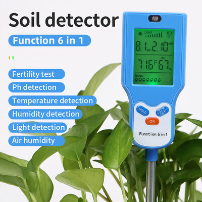 6 in 1 Soil Tester Multi Function Soil Detector per il monitoraggio della crescita vegetale