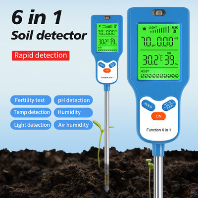 6 in 1 Soil Tester Multi Function Soil Detector per il monitoraggio della crescita vegetale