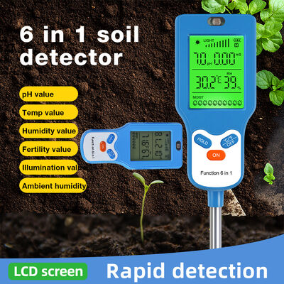 6 in 1 Soil Tester Multi Function Soil Detector per il monitoraggio della crescita vegetale