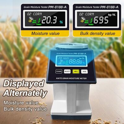 PM-8188-A High Frequency Capacitor Grain Moisture Bulk Density Tester with Backlit Color Screen EU / US / UK Plug