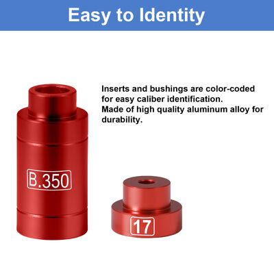 Set di calibro di alluminio rosso per l'identificazione