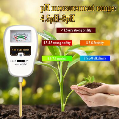 4-in-1 Soil Tester Soil Moisture Fertility Tester 90 Rotation Down Angle Design No Battery Requirements Soil Ph Meter