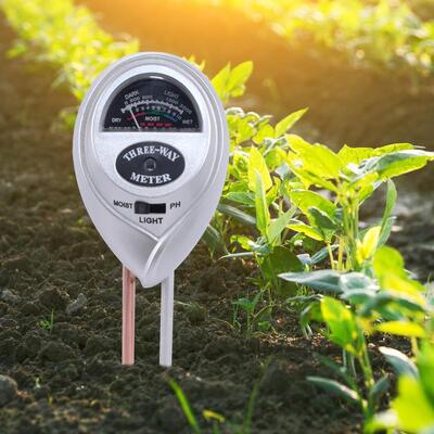 3 in 1 pH del suolo Umidità dell'acqua Misuratore di acidità Umidità Luce solare Piante da giardino Fiori Tester umidità Strumento strumento