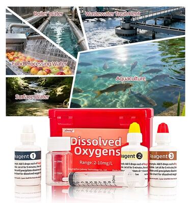 YIERYI Kit di prova dell'ossigeno disciolto 2-10mg/l 120 prove per l'acquacoltura e il monitoraggio industriale della qualità dell'acqua