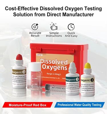 YIERYI Kit di prova dell'ossigeno disciolto 2-10mg/l 120 prove per l'acquacoltura e il monitoraggio industriale della qualità dell'acqua
