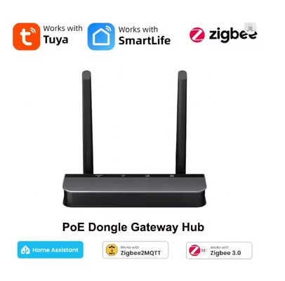 YIERYI Zigbee 3.0 PoE Dongle Gateway Hub per Home Assistant Zigbee2 MQTT ESP32+CC2652P Dual 5dBi Antenna Tipo-C/PoE Alimentato