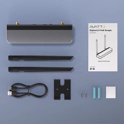 YIERYI Zigbee 3.0 PoE Dongle Gateway Hub per Home Assistant Zigbee2 MQTT ESP32+CC2652P Dual 5dBi Antenna Tipo-C/PoE Alimentato