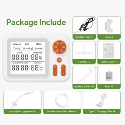 Indoor Smart Soil Moisture Detector Auto Watering Device Programmable Drip Irrigation System for Potted Flowers Herbs