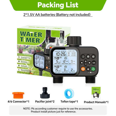 Timer digitale dell'acqua per tubi da giardino Timer automatico di irrigazione con modalità di irrigazione automatica manuale