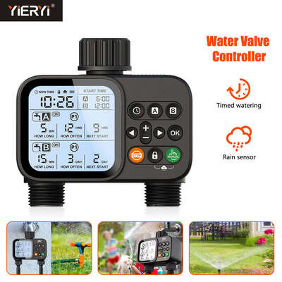 Timer digitale dell'acqua per tubi da giardino Timer automatico di irrigazione con modalità di irrigazione automatica manuale