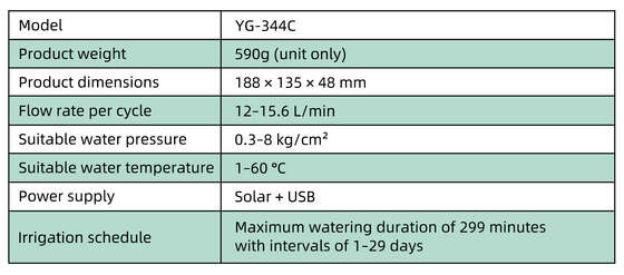 YiERYI Solar Water Timer 4 Outlet Irrigation Controller con sensore di pioggia Sistema automatico di irrigazione programmata con child lock per valvola di irrigazione per giardini