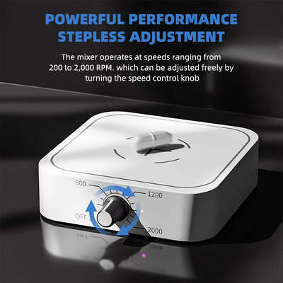 Mini Agitatore Magnetico, Miscelatore di Liquidi Portatile Ricaricabile tramite USB, Velocità Regolabile 200-2000 RPM, Capacità 1.0-1.5L, Apparecchiatura di Miscelazione Magnetica da Laboratorio a Bassa Tensione