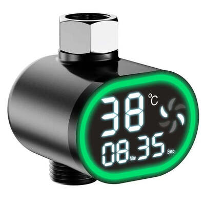 Generazione di energia idroelettrica, termometro universale dell'acqua per la doccia, bagno per bambini, bagno per bambini, schermo digitale LED visivo per la casa