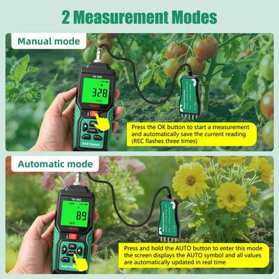 YG-09s9 Tester per suolo portatile 9 in 1 per PH/salinità/fertilità/azoto, fosforo, potassio/temperatura/umidità, può memorizzare e visualizzare 12 set di registrazioni