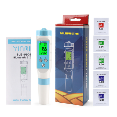 Yieryi BLE-9902 Bluetooth pH Meter   Multi-Function EC & Temperature Tester per piscine, acquari e acqua idroponica