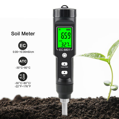 EC-8801 Contatore del suolo Display digitale portatile per impianti ortici EC rilevatore di sale per impianti domestici di terra in vaso