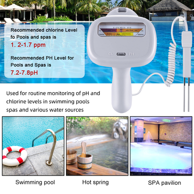 Tester CL 2 in 1 Digitale PH e Cloro per la Qualità dell'Acqua per Piscine, Spa e Acquari – Preciso e Portatile