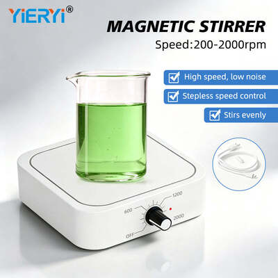 Mini Agitatore Magnetico, Miscelatore di Liquidi Portatile Ricaricabile tramite USB, Velocità Regolabile 200-2000 RPM, Capacità 1.0-1.5L, Apparecchiatura di Miscelazione Magnetica da Laboratorio a Bassa Tensione