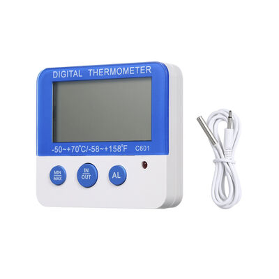 C601 Termoigrometro mini interno e esterno, termometro di allarme ad alta e bassa temperatura, monitor di temperatura del frigorifero