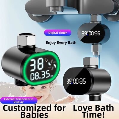 Termometro per bagno per bambini idroelettrico, Display digitale a LED universale, indicatore di temperatura dell'acqua doccia