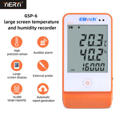 Registratore del registratore automatico di dati di umidità di temperatura di sistema di preferenze generalizzate 6 USB per trasporto refrigerato della catena del freddo